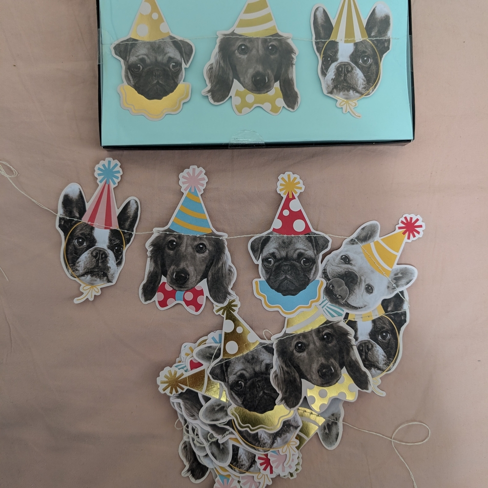Party Dog Garland with Hats